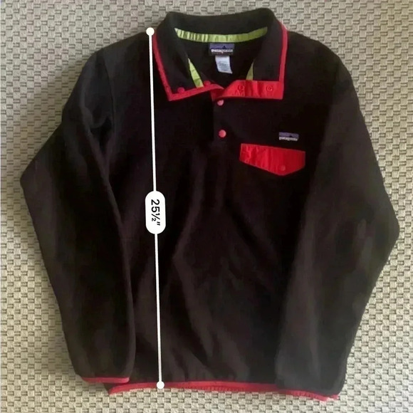 Patagonia Synchilla® Snap-T® Fleece Pullover - Black and Red - Size M - Picture 11 of 13